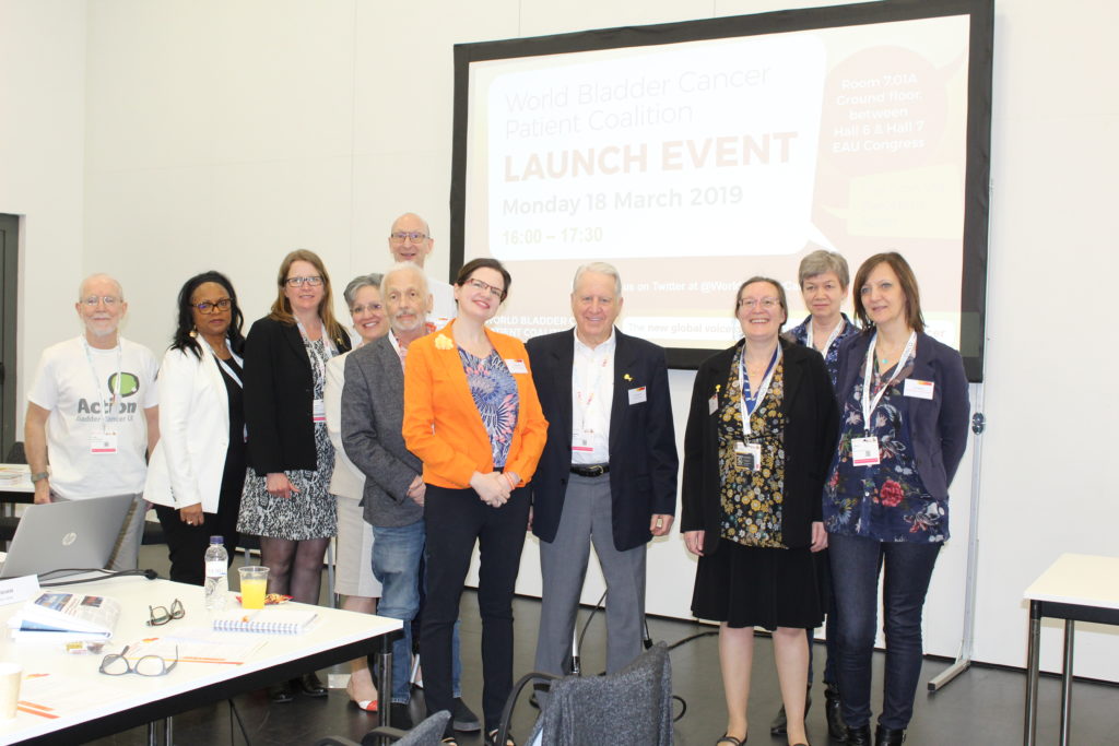 A group of people representing the World Bladder Cancer Patient Coalition and its member organisations